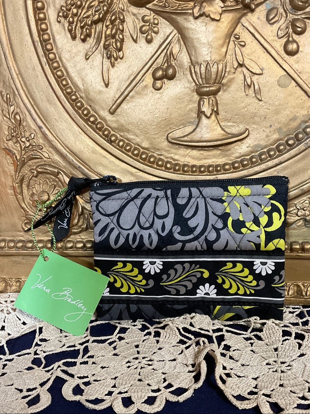 Vera Bradley coin purse in Baroque pattern